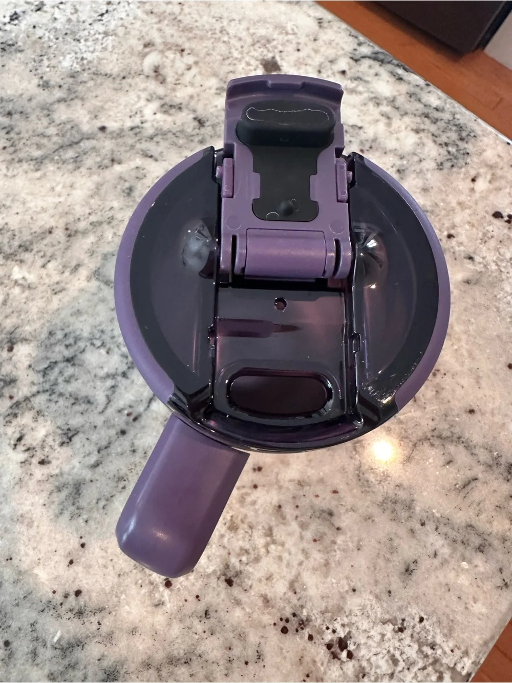 Insulated Travel Mug with Handle - Purple